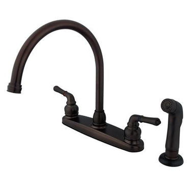 Kingston Brass Magellan Centerset Kitchen Faucet with Matching Sprayer, Oil Rubbed Bronze Kitchen Faucet Kingston Brass